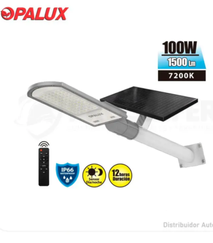 ALUMBRADO PUBLICO OPALUX 100W SOLAR