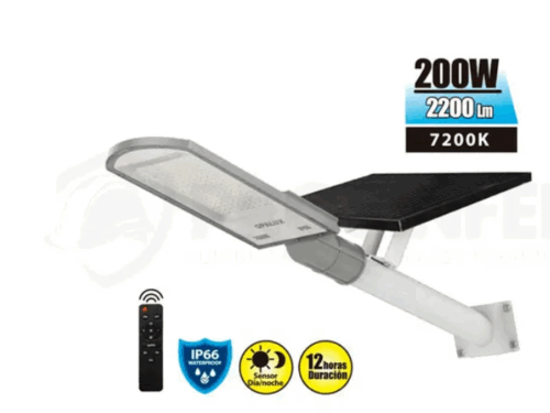 ALUMBRADO PUBLICO OPALUX 200W SOLAR