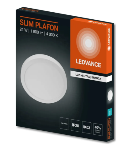 LEDVANCE SLIM PLAFON 24W 840 REDONDO 7021587