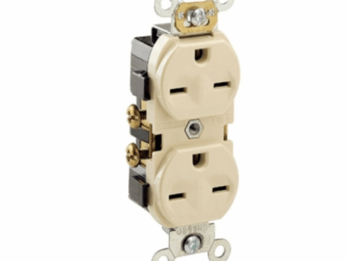 TOMACORRIENTE DOBLE 2X15A+T 250V NEMA 6-15R MARFIL