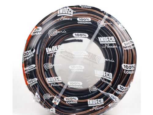 CONDUCTOR ELECTRICO 500V VULCANIZADO 2X14AWG NEGRO NLT PC