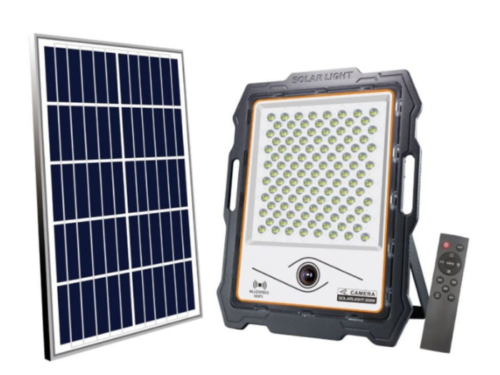 REFLECTOR LED SOLAR NUVORA CON CÁMARA WIFI INTEGRADA 6500K 1500LM IP65