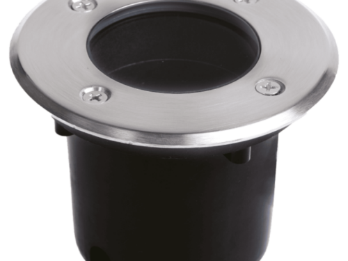 SPOT DE PISO CON ENTRADA GU10 DAXSO ACERO INOXIDABLE-PVC