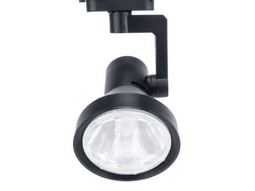 SPOT PARA RIEL EMBUDO E27 PAR 30 NEGRO Y BLANCO