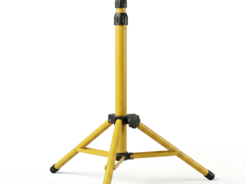 TRÍPODE PARA REFLECTOR GRADUABLE DOBLE DE METAL COLOR AMARILLO ALTURA HASTA 1.60CM