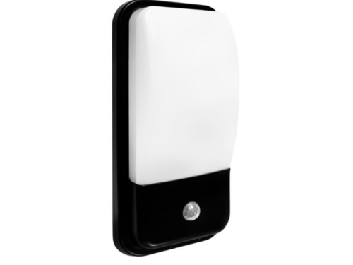APLIQUE LED 20W LIGHTECH HERMÉTICO IP65 NEGRO CON SENSOR MOVIMIENTO - LUZ FRÍA