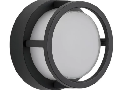 APLIQUE REDONDO DIXON-APL006 NEGRO 15W LUZ CÁLIDA IP65