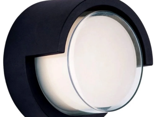 APLIQUE DIXON APL005 NEGRO REDONDO 12W LUZ CÁLIDA IP65